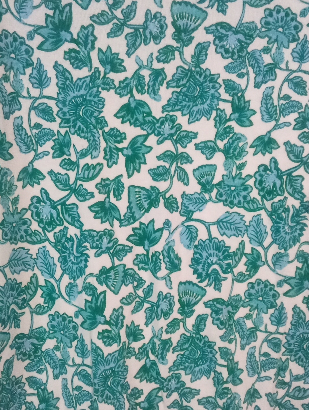 Croft & barrow Teal Floral V-Neck Short Sleeve Top Medium NWT - Picture 3 of 3